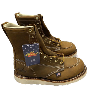 NEW THOROGOOD 8" Steel Toe Work Boots – Crazy Horse Brown Men’s Size 9.5D